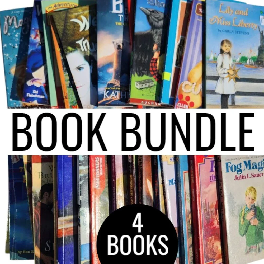 4 Book Bundle Lot Set Chapter Books Young Adult Literature Novels Mystery Books